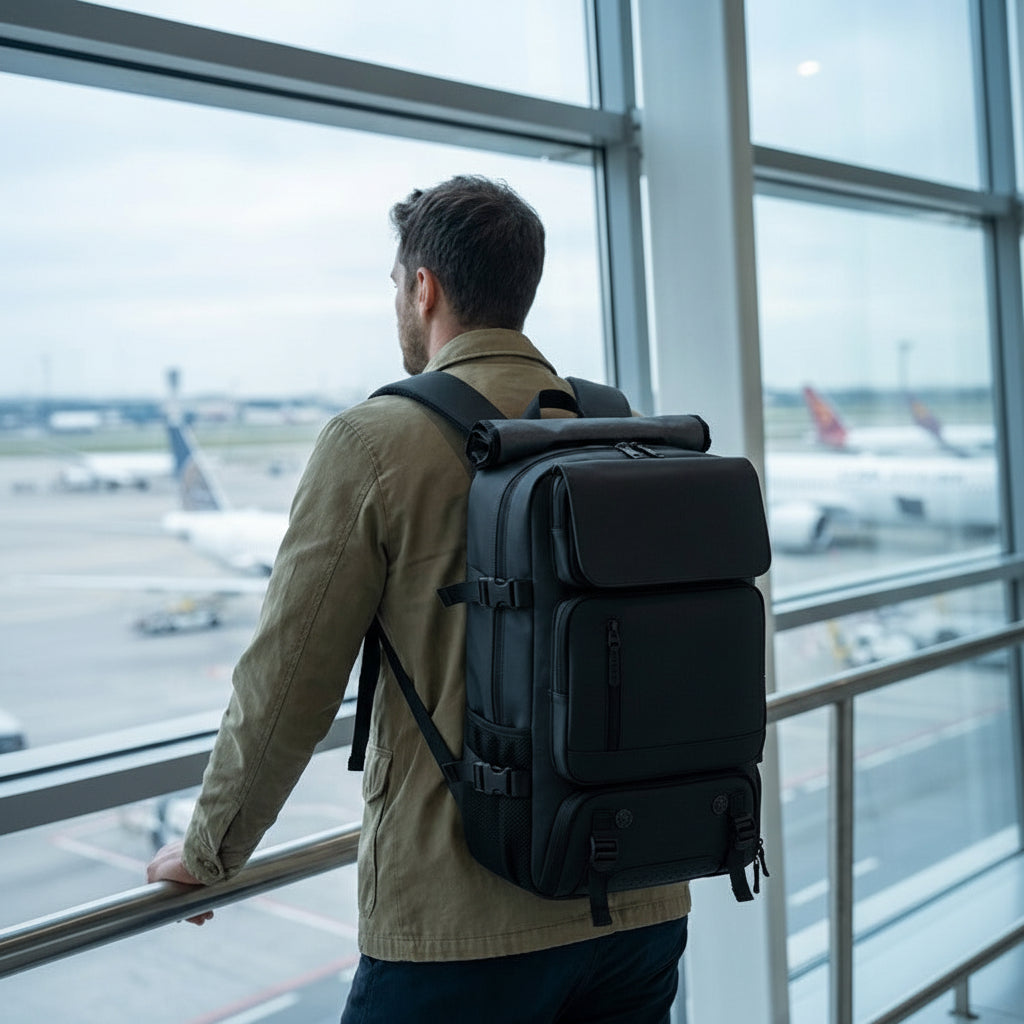 Sacs à dos de voyage grande capacité, sacs de déplacement tendance pour le quotidien et le travail, sacs multifonctions trois-en-un.